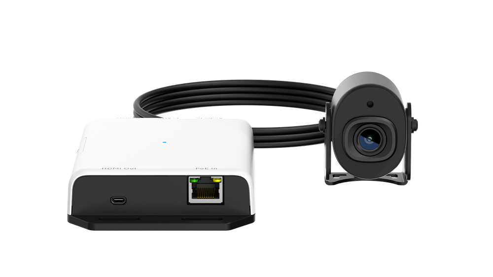 A Verkada CM42-S split mini camera: sensor on a cable, body out of sight