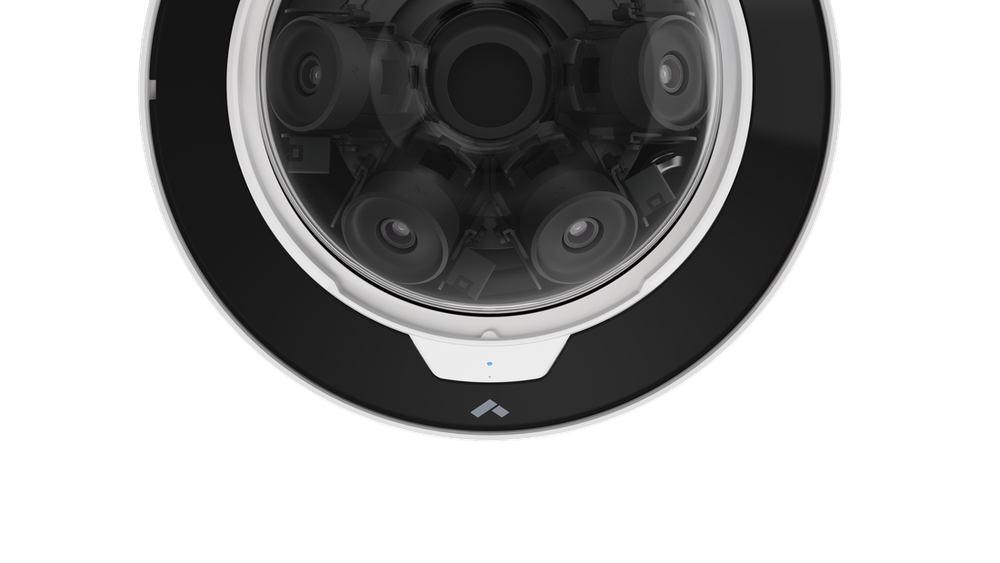 The four lenses of a Verkada multisensor camera, up close